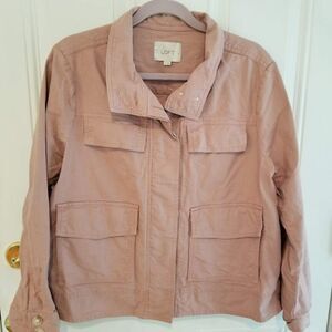 LOFT | Pink Linen Blend Jacket, Size Medium
